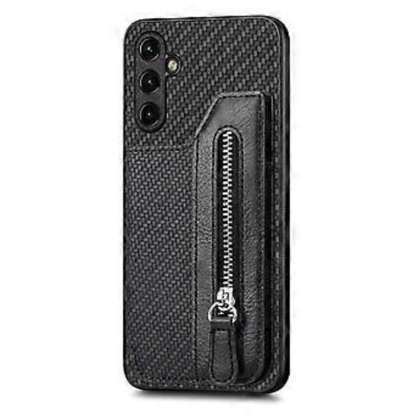 C1-04 Etui til Samsung Galaxy A35 5G Læder+PC+TPU Lynlås Pung Smartphone Cover