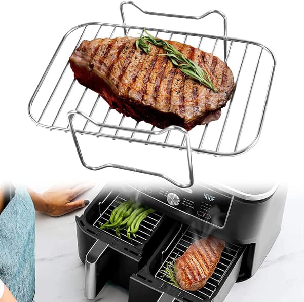 Airfryer Tilbehør, Dobbelt Kurv Fryers, 304 Rustfrit Stål De