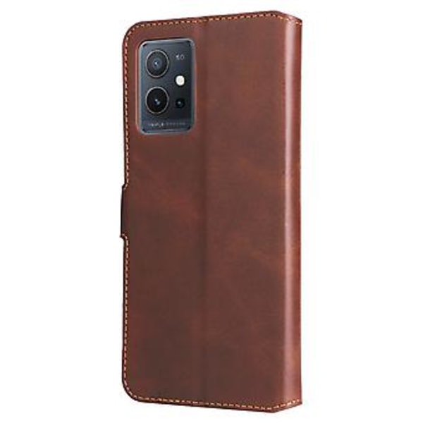 Læderetui til vivo Y55 5G / Y75 5G / T1 5G Brown