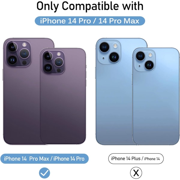 [4 stycken] Bakkamera skydd kompatibel med iPhone 14 Pro 6.