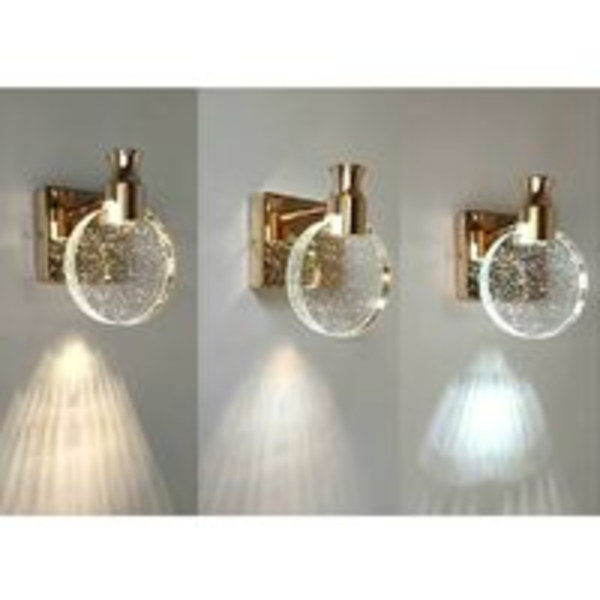 Kristallvägglampa, lyxig nordisk stil inomhusvägglampa, Creat