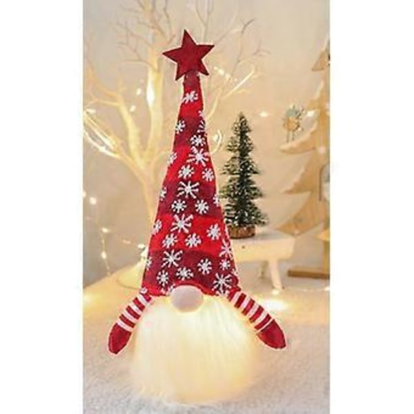 Jultomte, Julnisse Höjd 41cm, Julbelysning Dekoration, Amerikansk Jul Ansiktslös Nisse, Inomhus Juldekorationer, Julgåva