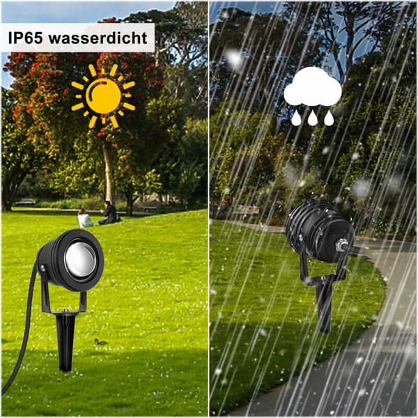 2 kpl RGB maapiikki valo 10w Musta 12V Ulkokäyttöön Vesi
