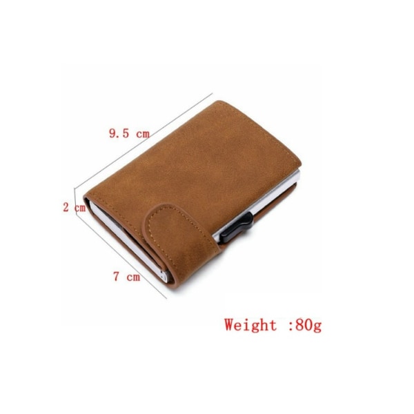 1PC Brun Minimalistisk Kortfodral - Pop-up Plånböcker med RFID-blockering