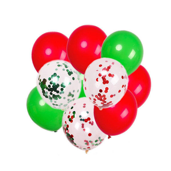 Grøn Rød Latex Balloner Dekorationer Balloner til 1,2,3,4,5,6,7,8