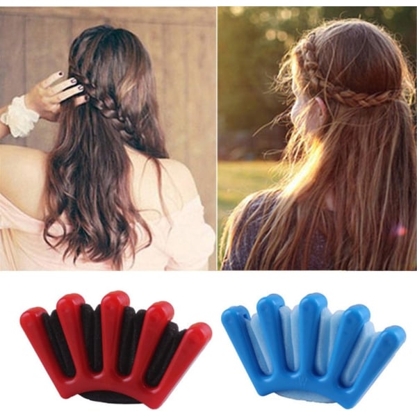 2 st DIY svamp hårstyling verktyg snabb bulle maker fläta fläta