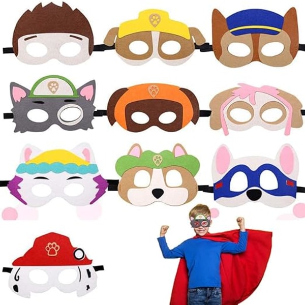 Paw Patrol Hunde Legetøj, Filt Maske, Børne Dyre Maske, Hvalpe Fest Masker