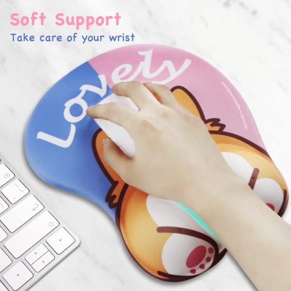 Gel Mouse Pad, Wrist Support Pad, Ergonomic Gaming Mouse Pad, Cu