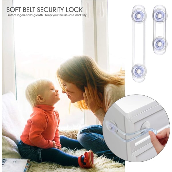 8 delar Säkerhet Baby Säkerhetslås för lådskåpsdörr