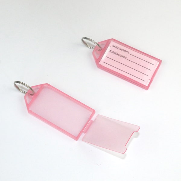 Transparent flip-over-bagagelappar, 5-pack, flexibel silikon t