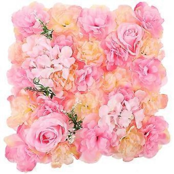 Konstgjord Blomsterväggpanel Blomsterväggdekor Sidenros Blomsterpanel för Bakgrund Bröllop Väggdekoration()