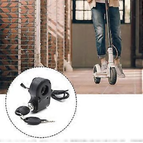 E-Bike Tändningslås Nyckel Tumgasreglage Strömbrytare för KUGOO M4 M5/Xiao Mi M365 Universal Elektrisk