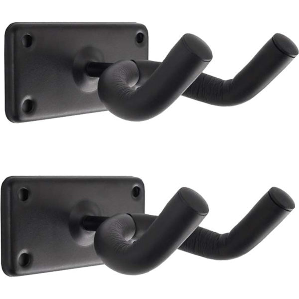 2-pack Gitarrväggfäste Hängare Metall Kvadratisk Krokhållare Stativ