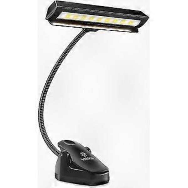 Ammattimuusikon erittäin kirkas 19 LED-nuottitelinevalo, kiinnitettävät orkesteripianovalot, 9 tasoa himmennettävä ladattava - sopii V:lle