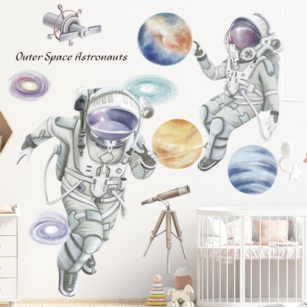 Avtagbar väggdekal heminredning Renovering Astronauten 88cm*