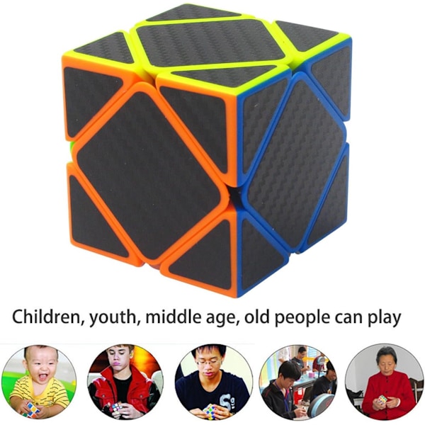 Skewb Puzzle Cube Ny Cubo Super Hurtig Kulfiber Sticker