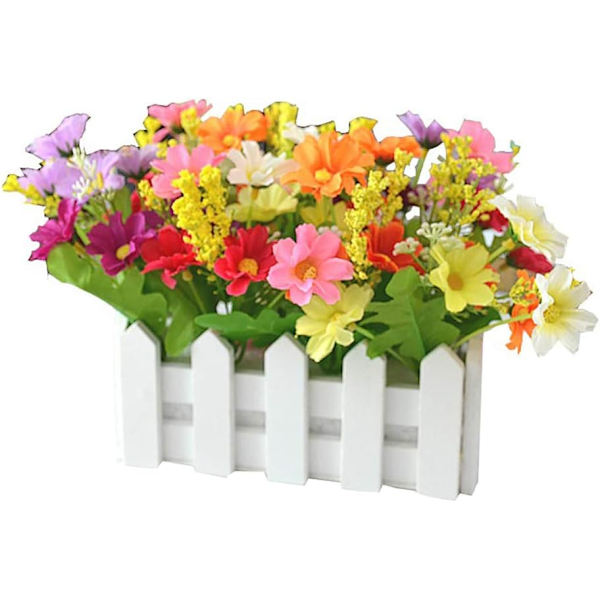 Konstgjorda blommor i kruka, konstgjorda blommor konstgjord växt y