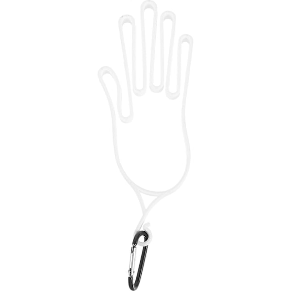 2-delt golfhandskesholder, golfhandskesupport, hvid golfhandskesupport