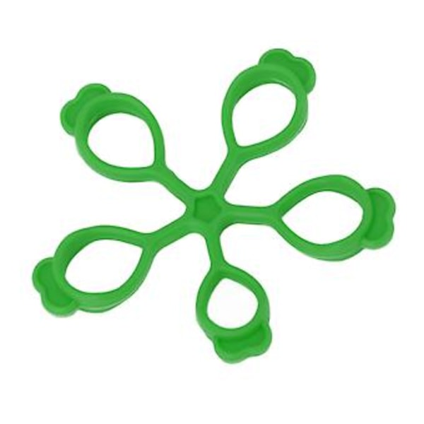 Silikone Fingerstrækker Blomsterform Springback Dekompression Håndgreb Forstærker til Kontor Udendørs (Mørkegrøn 11lb) Dark Green 11lb