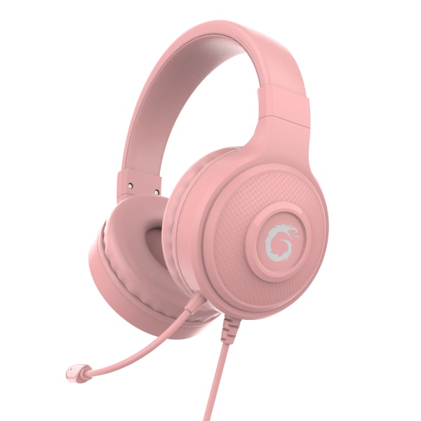 Pink Wired Gaming Headset - 7.1 Surround Sound - Lyd Drivere i Memory Foam Ørepuder m/Holdbar Stofbetræk - Multi Platforms Hovedtelefoner til PC/PS4/NS