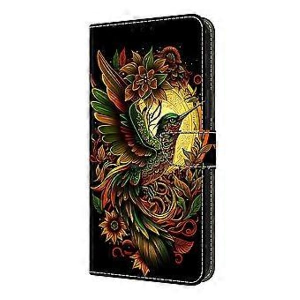 Læderetui med mønstertryk, pung, stativ og flip-cover til Samsung Galaxy S25 Edge Lark