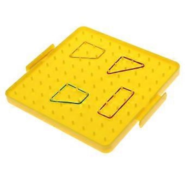 Muovinen naulalauta, palapeli matematiikkalauta lapsille ja taaperoille, matematiikka keltainen (keltainen) Yellow