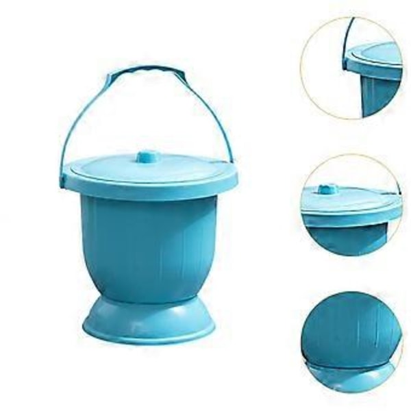 Nattkärl Spottkopp med Lock Förtjockad Urinflaska Natturinal Portabel Spottkopp Urinalkruka för Camping Barn Vuxna (Blå Stor) Blue Large