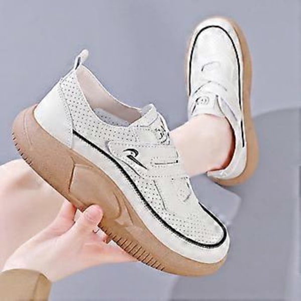Damesko Anti-slip Stilfulde Letvægts Åndbare Sommer Sport Sneakers Piger Casual Sneakers til Gade Camping Udendørs Indendørs Tennis (Beige 35) Beige 35
