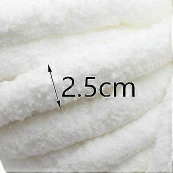 Tjockt Chunky Garn, Vikt Garn Handstickning Armstickningsgarn, DIY Handstickat Garn Bulky Garn Tröjor Hattar Hantverk Halsduk Vit White