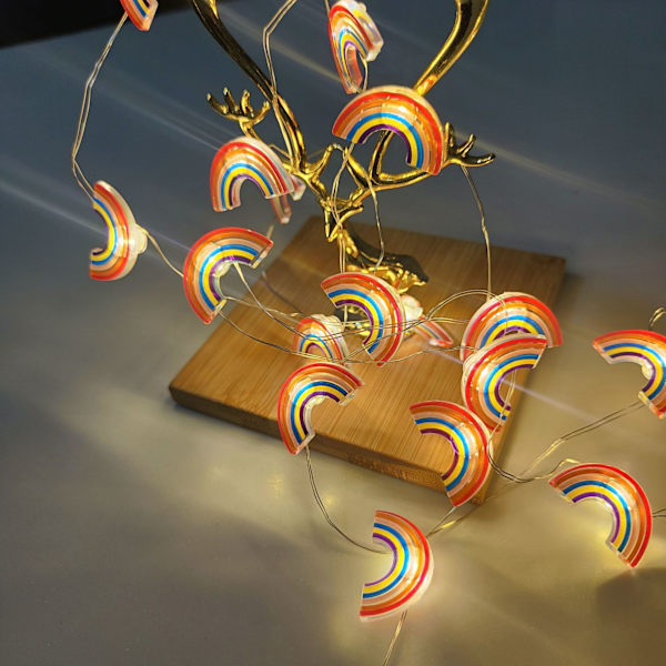 Regnbågsformad ljusslinga 2M 20leds USB-ljusnät
