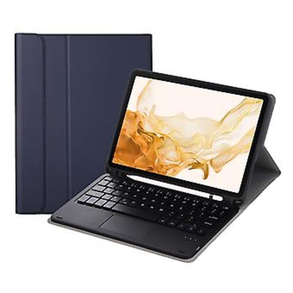 Tangentbord + Fodral För Samsung Galaxy Tab S8 11 tum SM-X700 Guld Blue