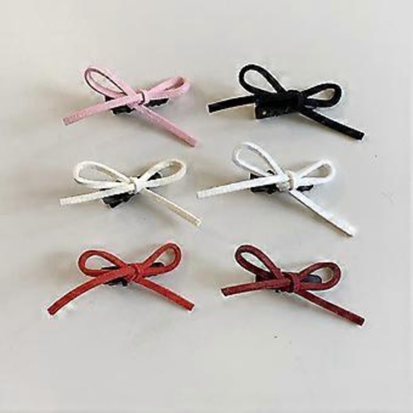 Hårklämma Rosett 2000-talsstil Balletcore Liten Rosett Platt Klämma Balletcore Hårnål Rosett Elegant Hårklämma för Toffsar Röd Red