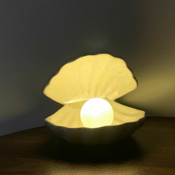 Skalldyr nattbordslampe borddekorlampe for soverom stue hv