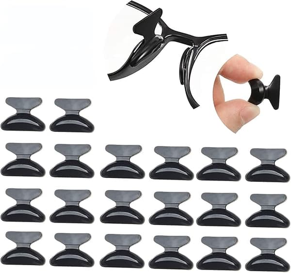 10 par anti-slip silikone sommerfugleformede næsepuder (2,8 mm