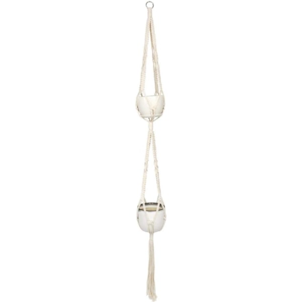 Macrame hängande korg, Macrame växt hängare, Bomullsrep hängande