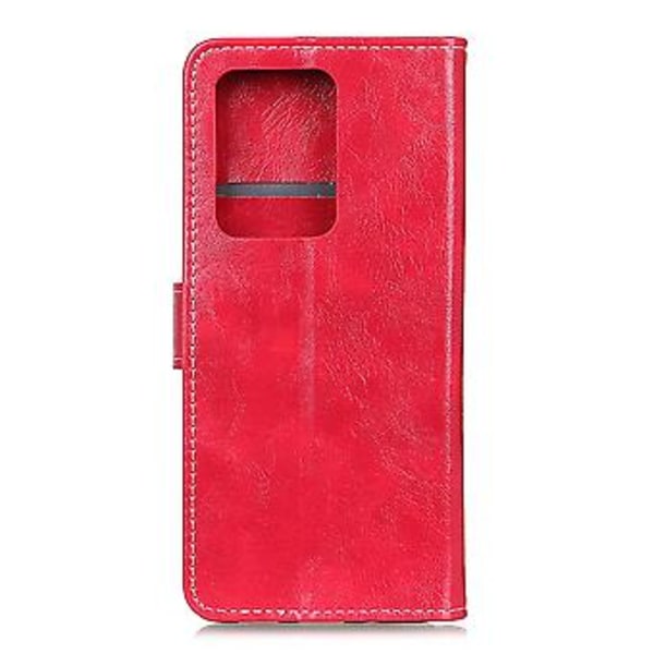 Huawei P40 Pro+ Crazy Horse -kuvioinen nahkakotelo Red