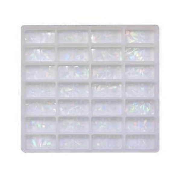Lett og Skygge Dominoes Ornament Håndverk Silikonform Egnet for Epoxy Resin DIY Håndverk Smykkefremstilling Hjemmeinnredning Hvit White