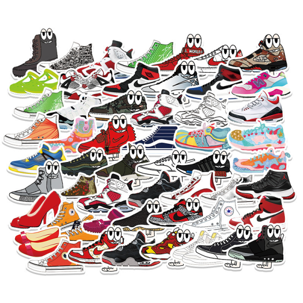 84 Chaopai sneakers graffiti klistremerker DIY telefondeksel skateboard w