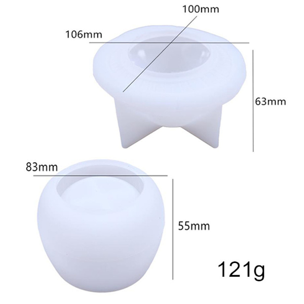 2 stk. Epoxy Resin Silikoneform, Epoxy Resin Silikoneform, Stora