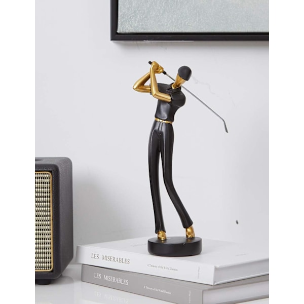 Amoy-Art Golfer Statyett Figur Dekoration Modern Interiör
