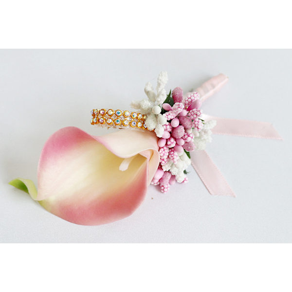 10X6x6cm Bryllupsgave Bryllupsblomster til brudgommen 2 Bryllupsblomster til brystet Utsøkt Bryllupsblomster til brudgommen Simulert Bukett Rosa