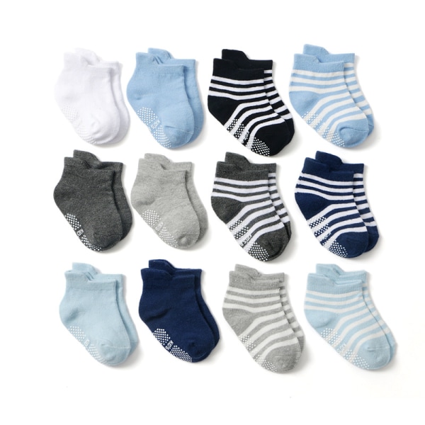 Baby Organic Cotton Socks（1-12 måneder, 12 par sokker）