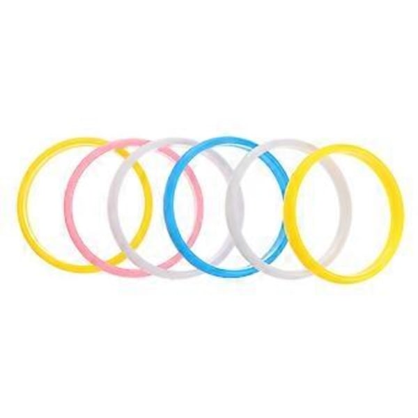 6 st Mode Plast Armringar Godisfärg Armband för Kvinnor Barn (Slumpmässig Färg)