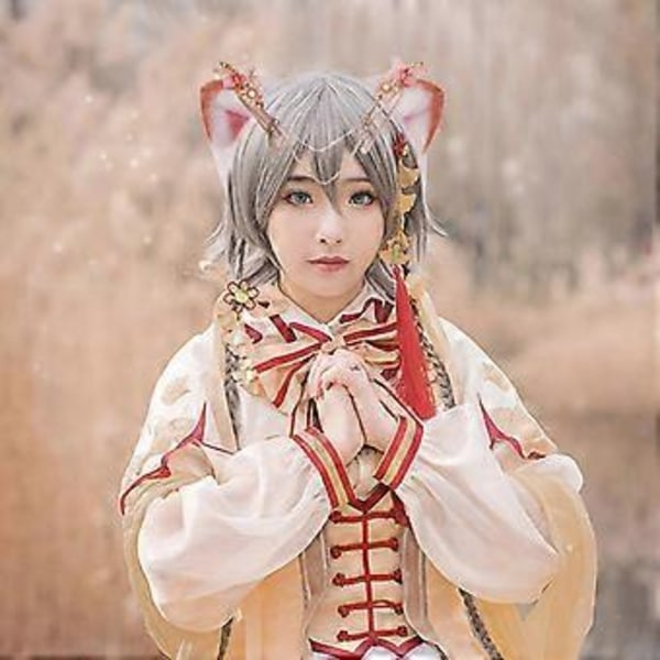 Påske Katteører Cosplay Hårbøyle med Blomst Kvinne Tenåringer Hodebånd for Live Sendinger Tegneserie Karneval Hårbånd 1