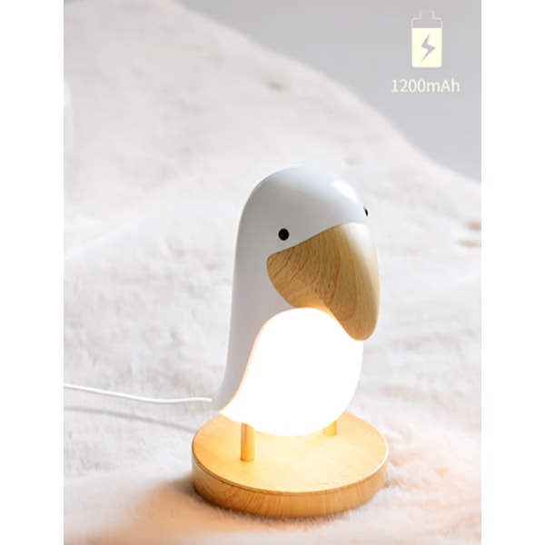 Rosa oppladbar dimbar stemningslys soverom LED nattbord fugl N