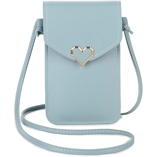 1 stk. Kvinders Crossbody Taske, Mini Telefon Taske, Transparent PU Læder