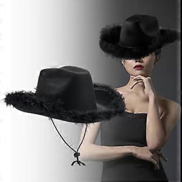 Cowboyhatt i västerländsk stil för kvinnor, för scenframträdanden, festivaler, karnevaler()