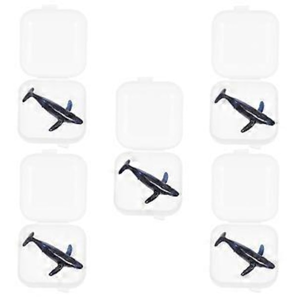 5 stk. Silikone Hval Modeller Epoxy Landskabsfyldningsmateriale 3D Mini Hvaler