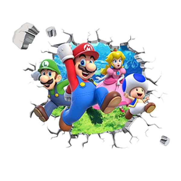 (40*45cm)Cartoon Wall Decals Realistic Stereoscopic Self-Adhesiv
