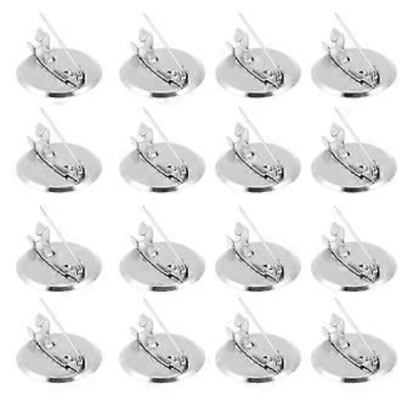 50 stk DIY Brosjebaser Metall Brosjelåser Pin Base DIY Brosjehåndverk Lagingsbaser